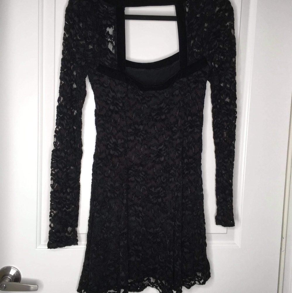 Free People Black Lace Dress size S